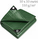 Wasserdicht Planen 110gr/m² 10x10m Licht Typ Grüne