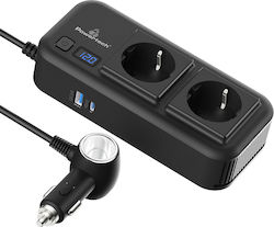 Powertech Инвертор за автомобил Ptl-029 200W 12V/24V DC 2x 110V/220V AC 2x USB-C/2x USB 5210131162699