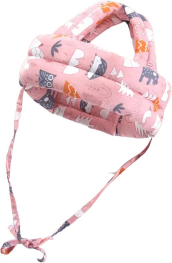 Protecție pentru cap din material textil în culoare roz