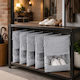 Alas Home Текстилна Чанта за Съхранение на Обувки в Сив Цвят 31x45cm 5бр