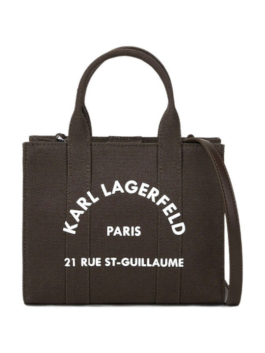 Karl Lagerfeld Square Mini Women's Tote Bag Brown