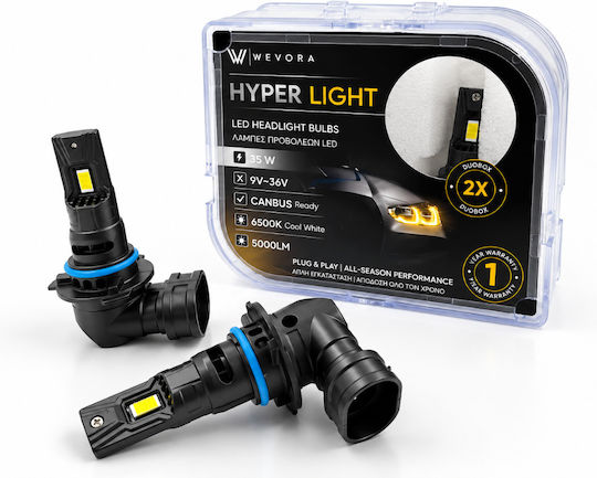 Wevora Autolampen HB4-9006 Canbus LED 6500K Kaltes Weiß 35W Menge