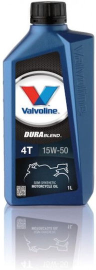 Valvoline Durablend 15W-50 Полусинтетично Масло за Мотоциклети за Четиритактови Двигатели 1lt