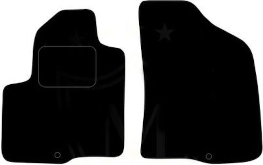 Πατάκια Αυτοκινήτου Μοκέτα Hyundai Ι40 2011-2019 Black 2 Pieces