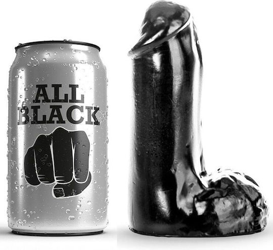 All Black Realistischer Dildo Schwarz