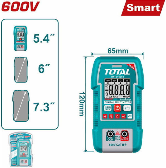 Total Digital Multimeter True RMS with AC / DC / Resistance Measurement TMT516003