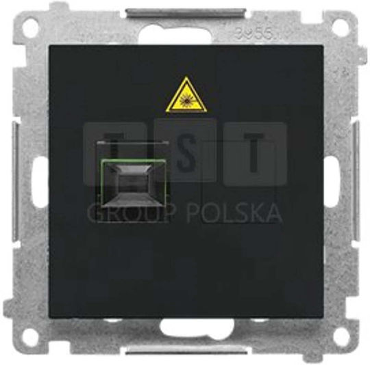 Simon 55 Lichtsteckdose Optisches Einzel Tgs1.01/149 Schwarz