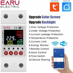 Earu Kilowatt Meter for Electrical Panel Rail Single-Phase Wi-Fi Tuya Earu Kilowatt Meter for Electrical Panel Rail Single-Phase Wi-Fi Tuya