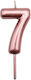 Κεράκι Rosegold Αριθμός 7 Chrome