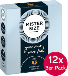 Mister Size Προφυλακτικά 36τμχ 53mm Natural