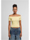Women's Crop T-shirt Blushed Rose+Pale Yellow 2Pack