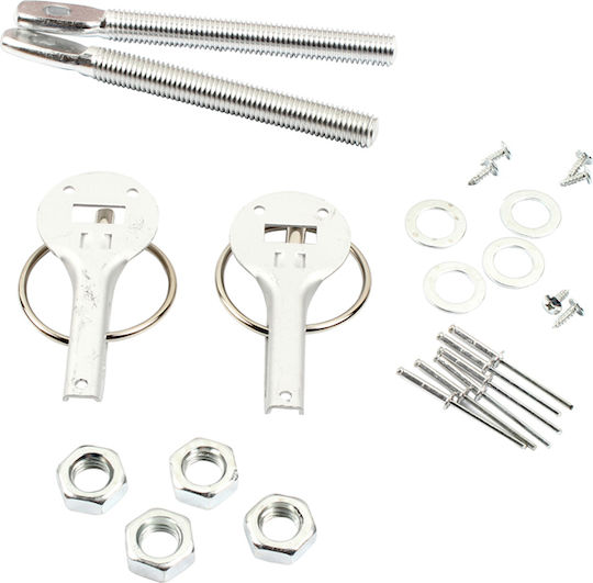 Auto Gs Δέστρες Καπό Αλουμινίου Ασημί Sparco Look 25x15x2cm Yt4-hp-7 22097
