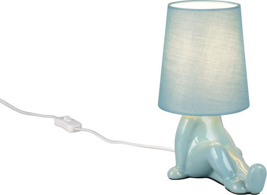 Trio Lighting Keramik Tischlampe mit Blauem Hut und Basis