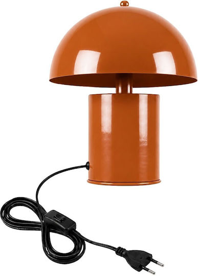 Opviq Pera Metal Table Lamp for E14 Socket with Orange Shade and Base