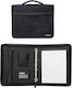 Conference Clipboard With Zipper Ring Folder Black Leatherette