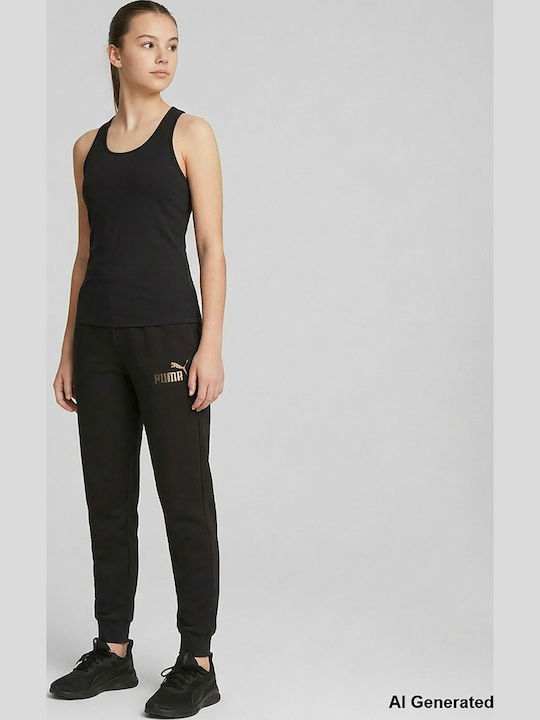 PUMA Logo Pantaloni De Trening Pentru Copii Negri