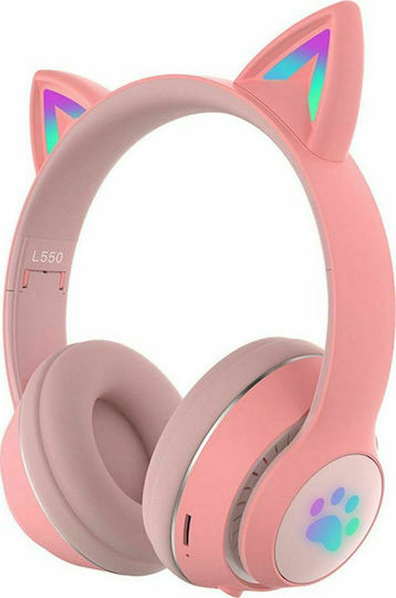 SPV T Kabellose Bluetooth Kinder Am Ohr Kopfhörer mit 9 Stunden Wiedergabezeit Rosa