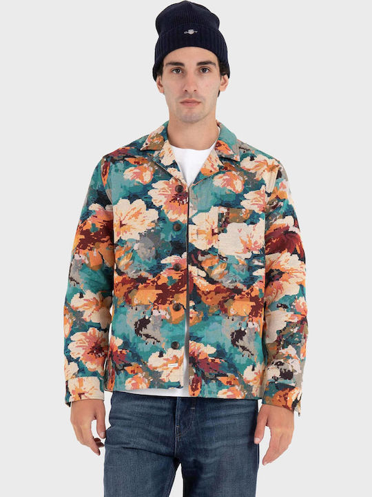 Overshirt с Дълъг Ръкав в Стандартна Кройка Флорален Многоцветен