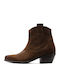 Suede Women's Ankle Boots Brown