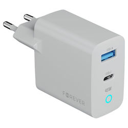Forever Зарядно устройство Без Кабел GaN с USB-...