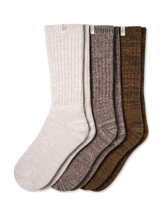UGG Дамски Чорапи Кафяво-Бежови 3Pack