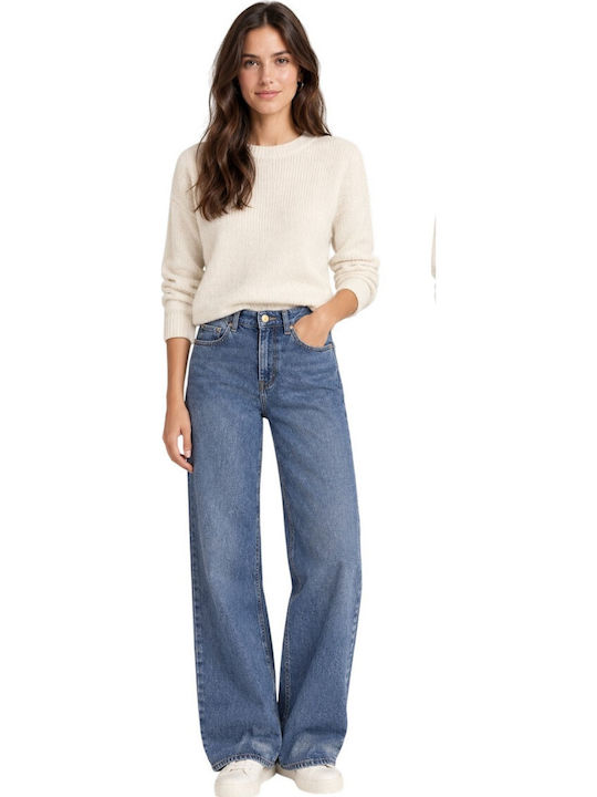 Hochbund Damen Jeans Hose in Entspannte Passform