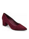 Pumps Mit Chunky Mittlerem Absatz Burgundisch