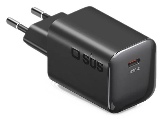 SBS Wireless Charger With USB-C Port 40W Power Delivery Black (TETRGAN1CAVS40W)