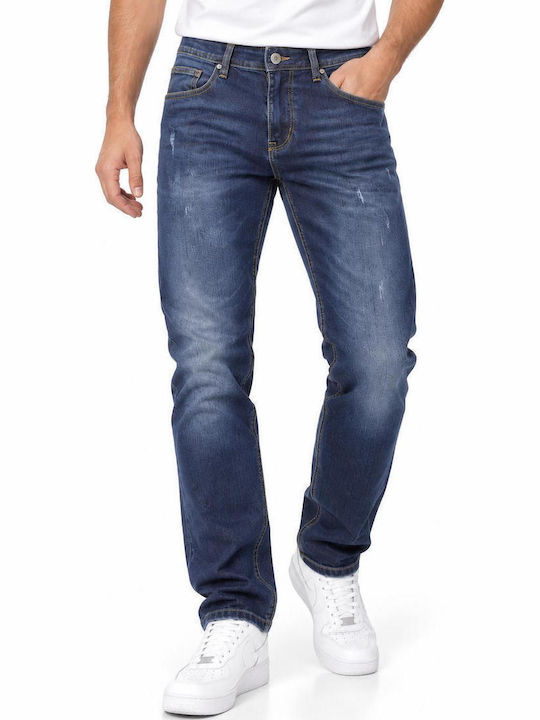 Мъжки дънков панталон Relaxed Straight Fit Син