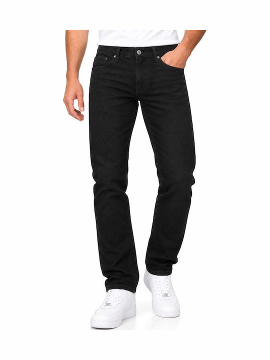 Herren Jeanshosen Relaxed Gerade Passform Schwarz