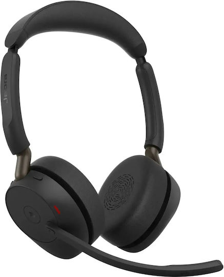 Evolve3 65 Stereo Link 390a MS Stand Wireless On Ear Multimedia Headphones with Microphone and Bluetooth Connection