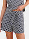Damen Hohe Taille Shorts Blau