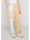 Damen Jogginghosen Beige/Weiß