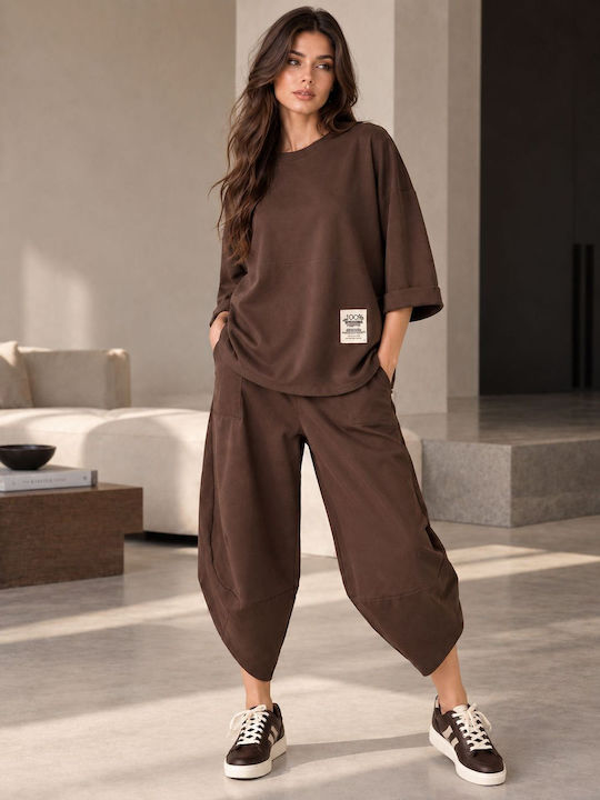 Brown Tracksuit Set
