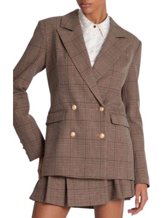 Fracomina Long Women's Blazer Multicolor Fracomina Long Women's Blazer Multicolor