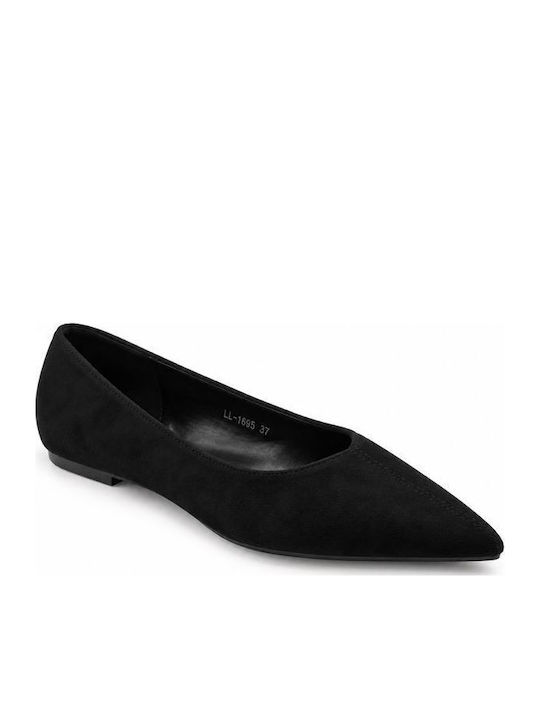 Elenross Damen Ballerinas Schwarz