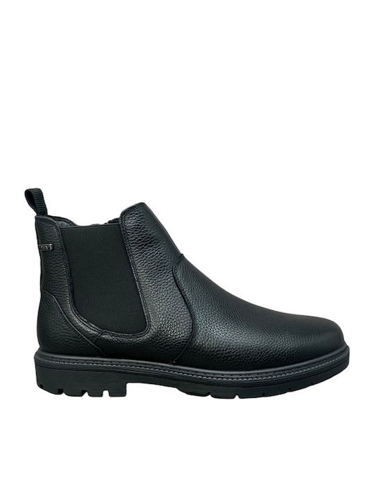 Ghete bărbătești din piele negre AN-03360-1-7