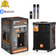 Homeone Тонколона Караоке с Безжични Микрофони и Светлинни Ефекти NDR-C8 NDR-C8 Черен