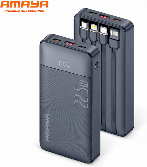 Amaya APB-F129 Power Bank 10000mAh 22.5W Schwarzes
