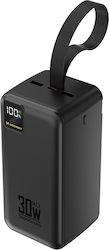 Wozinsky W8-B Baterie Externă 50000mAh 30W Cu 2 Porturi USB-A și 2 Porturi USB-C Neagră