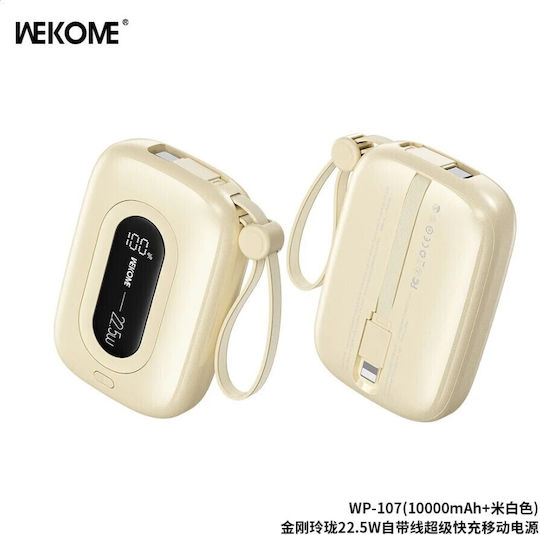 WK WP-107 Power Bank 10000mAh 22,5W Ladeleistung Beiges