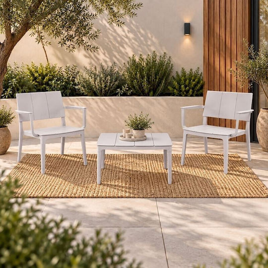 Garten- und Outdoor-Möbelset Amalfi 3 Stück Offenes Grau E325,S13