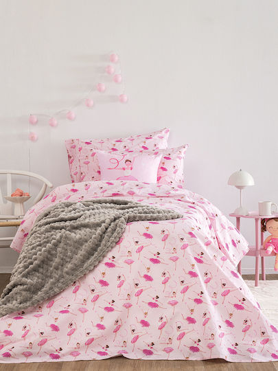 Palamaiki Комплект Единични Памучни Чаршафи с Ластик Mk785 My Kingdom 170x260cm 3 бр