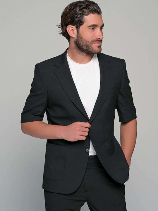 Summer Men’s Suit Jacket Black
