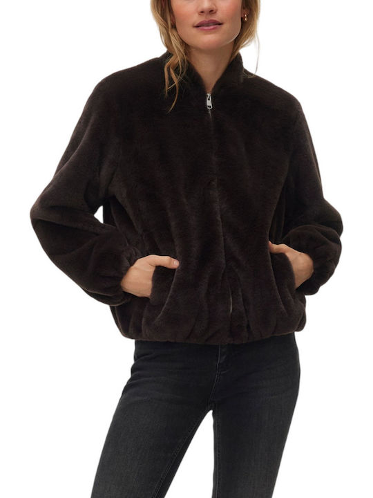 Vero Moda Kurze Damenpelze Chocolate Torte Braun