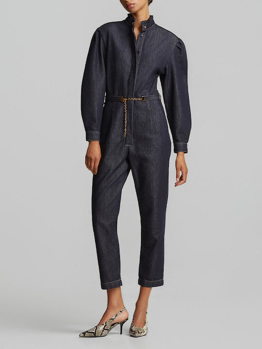 Damen Denim Jumpsuit Dunkelblau