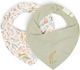 Little Dutch Safari Wonders Fabric Bandana Baby Bibs with Button Safari Wonders 2 Pieces