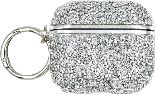 Sonique Diamond Spark Калъф Пластмасов с Кука в Сребрист Цвят за Apple AirPods 4
