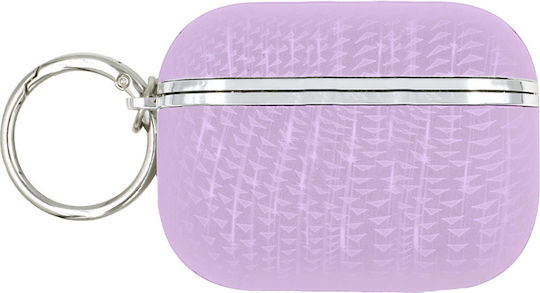 Sonique Meteor Plastic Case With Hook In Purple Colour For Apple AirPods Pro 2