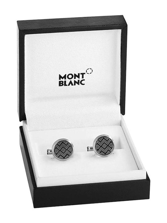 MontBlanc Twins Butoni din Otel in Culoare Argintie